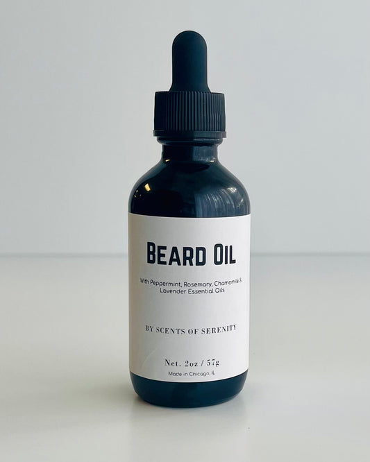 Beard Oil With Peppermint, Rosemary, Chamomile & Lavender Essential Oils
